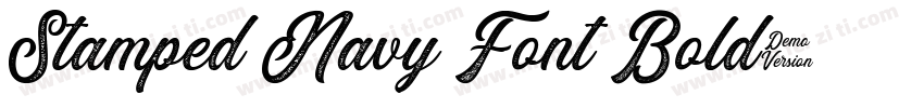 Stamped Navy Font Bold字体转换